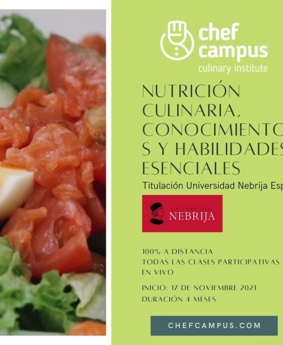 Nutrición Culinaria: Conocimientos y Habilidades Esenciales a Distancia