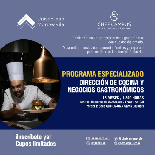 Programa Especializado en Dirección de Cocina y Negocios Gastronómicos